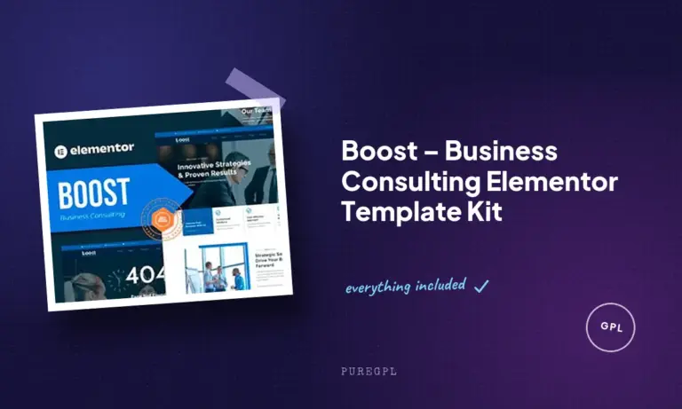 boost business consulting elementor template kit