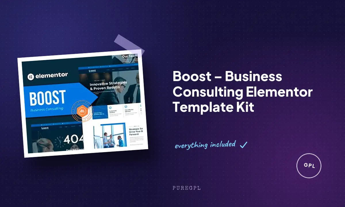Boost – Business Consulting Elementor Template Kit