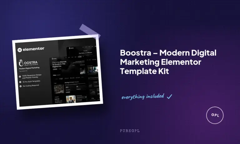 boostra modern digital marketing elementor template kit