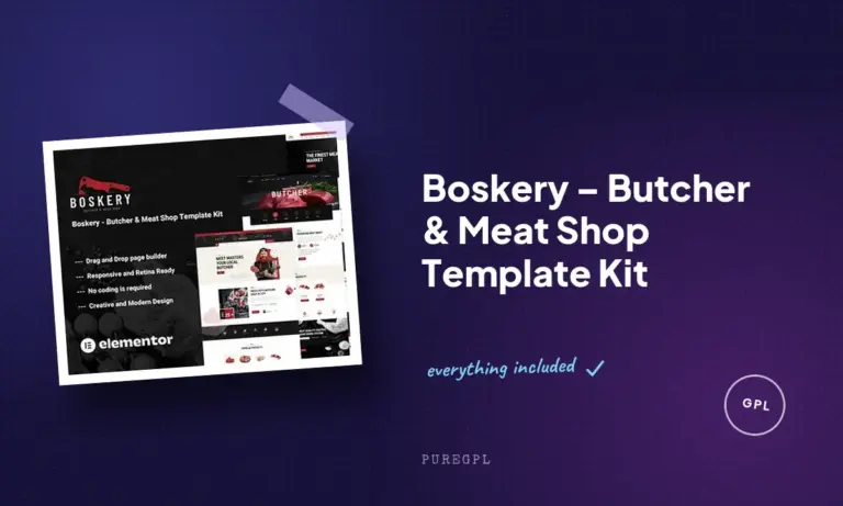 boskery butcher meat shop template kit