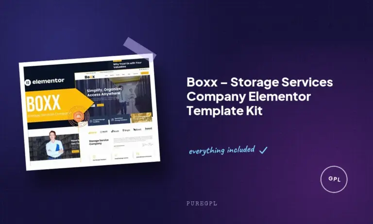 boxx storage services company elementor template kit