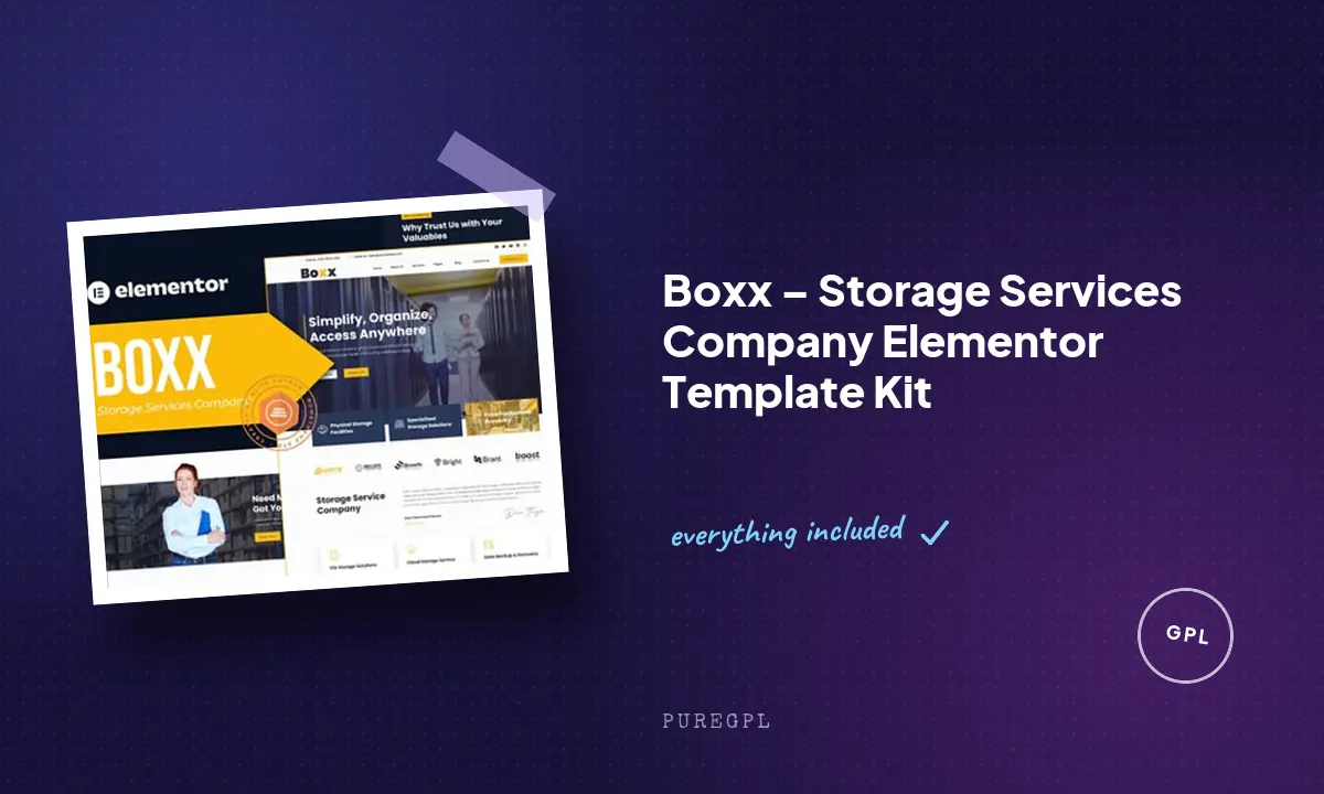 Boxx – Storage Services Company Elementor Template Kit