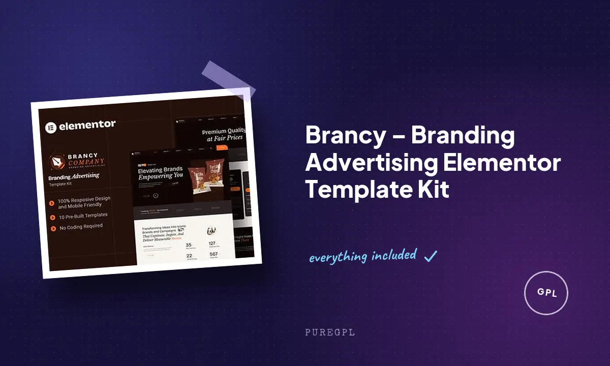 Brancy – Branding Advertising Elementor Template Kit