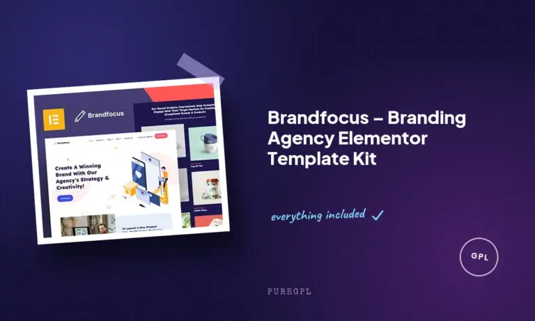 brandfocus branding agency elementor template kit