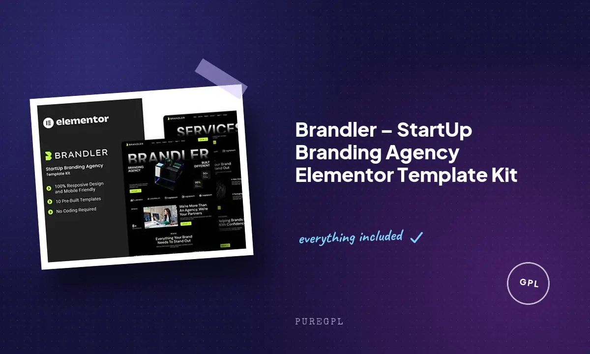 Brandler – StartUp Branding Agency Elementor Template Kit