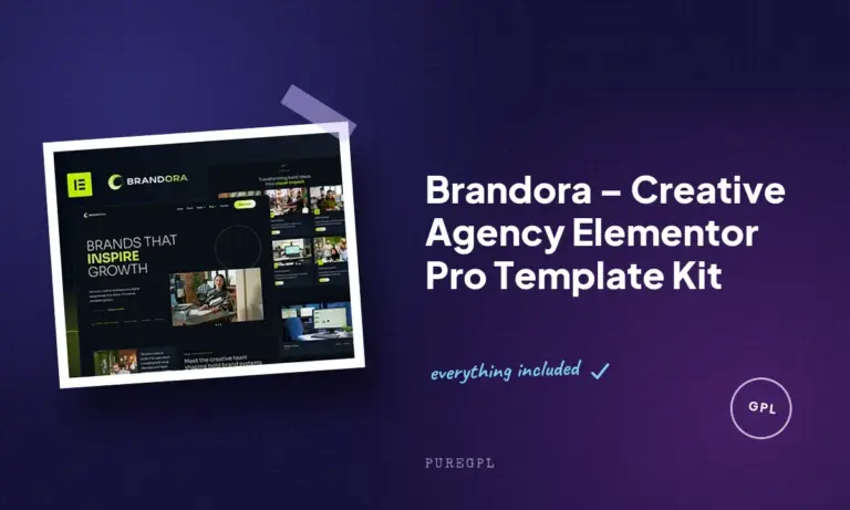 brandora creative agency elementor pro template kit