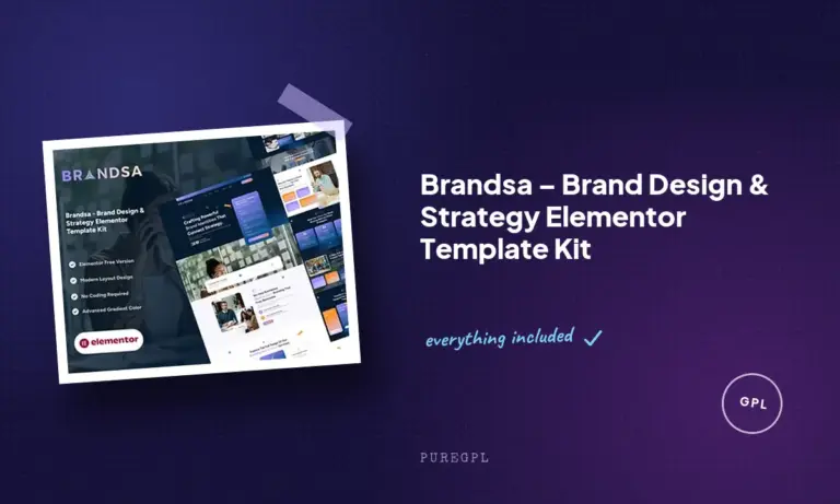 brandsa brand design strategy elementor template kit