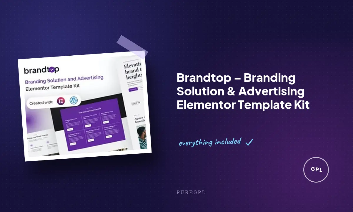 Brandtop – Branding Solution & Advertising Elementor Template Kit