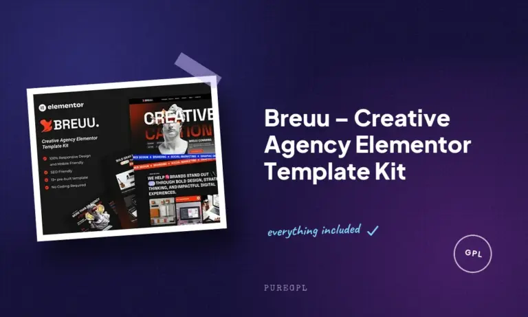 breuu creative agency elementor template kit