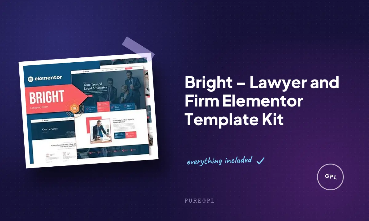 Bright – Lawyer and Firm Elementor Template Kit