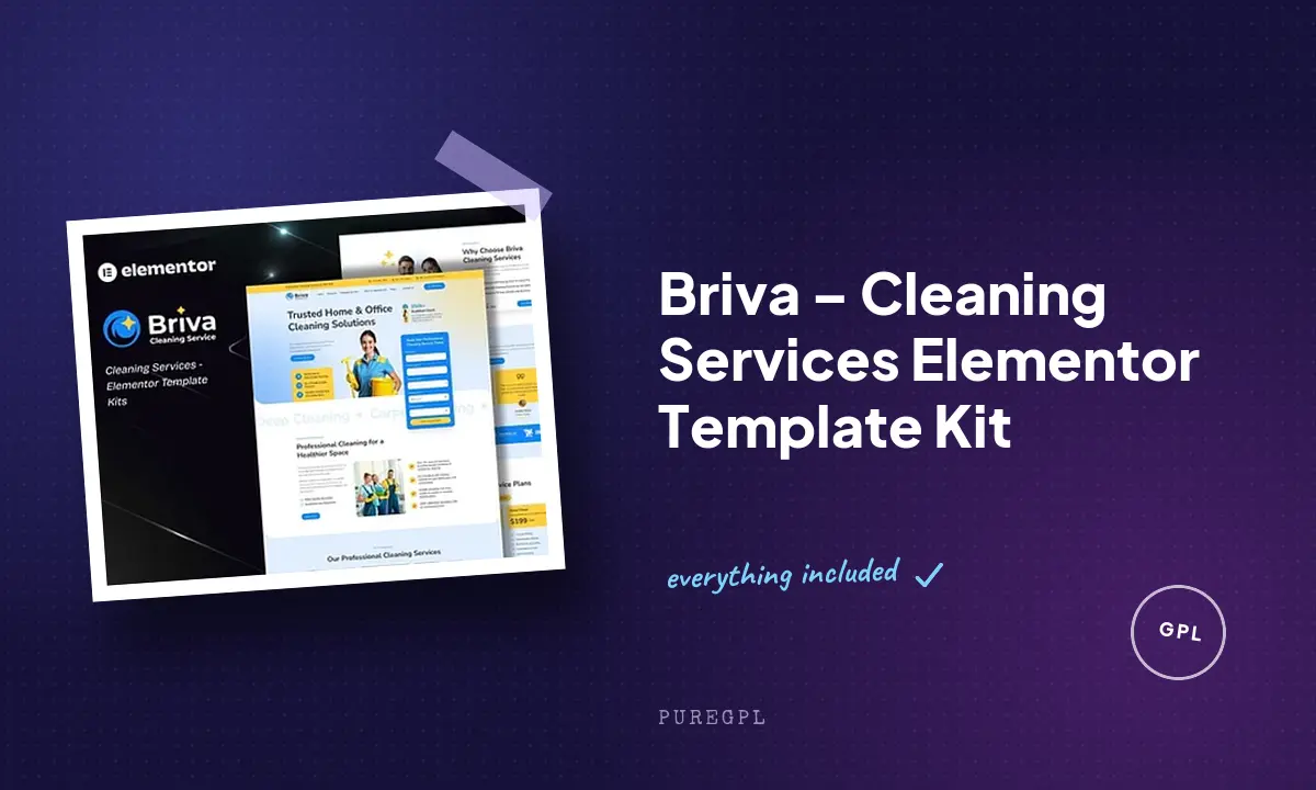 Briva – Cleaning Services Elementor Template Kit