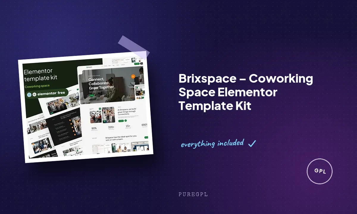 Brixspace – Coworking Space Elementor Template Kit