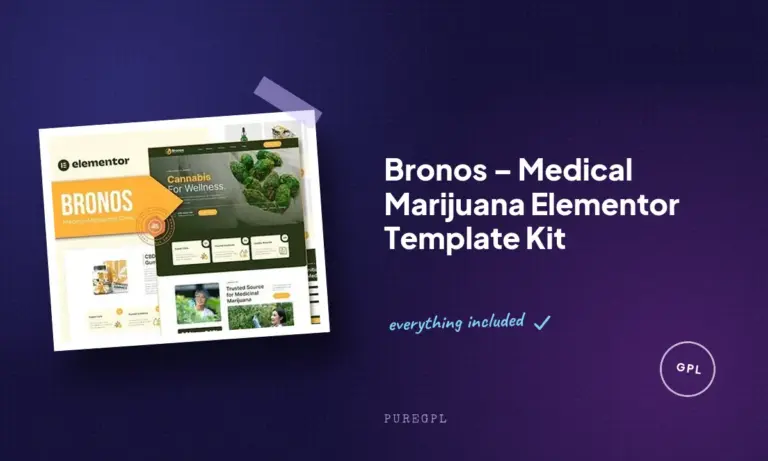 bronos medical marijuana elementor template kit