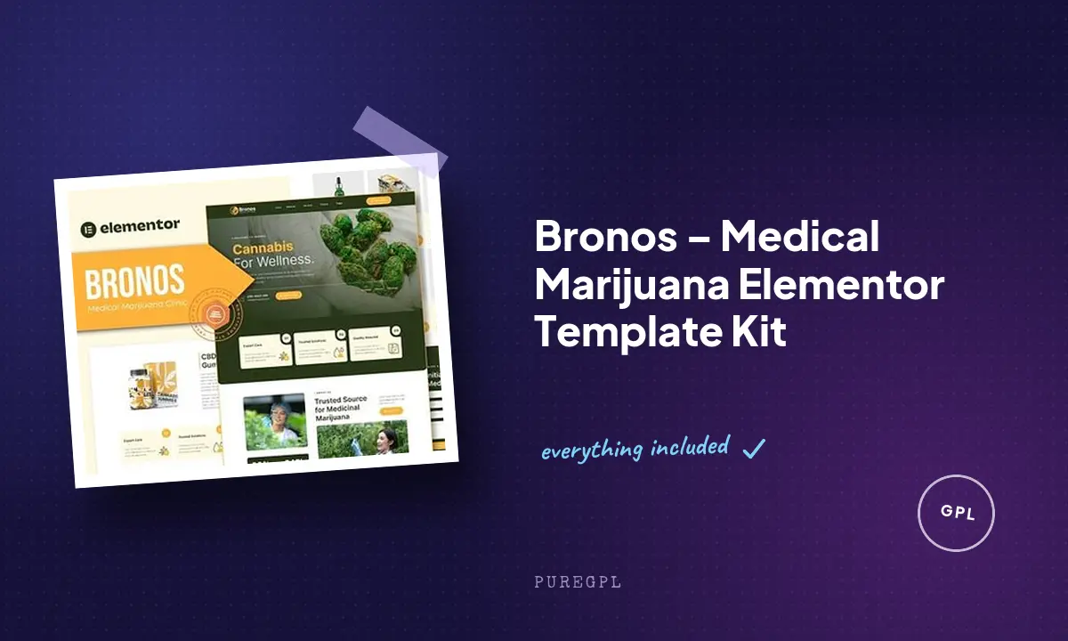 Bronos – Medical Marijuana Elementor Template Kit