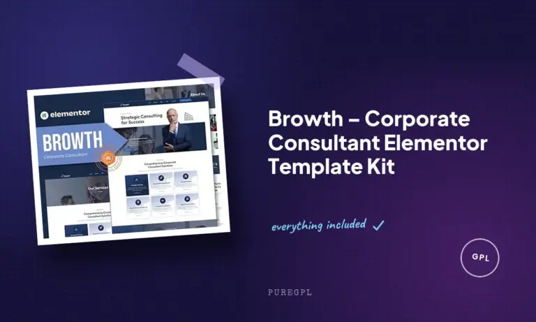 browth corporate consultant elementor template kit