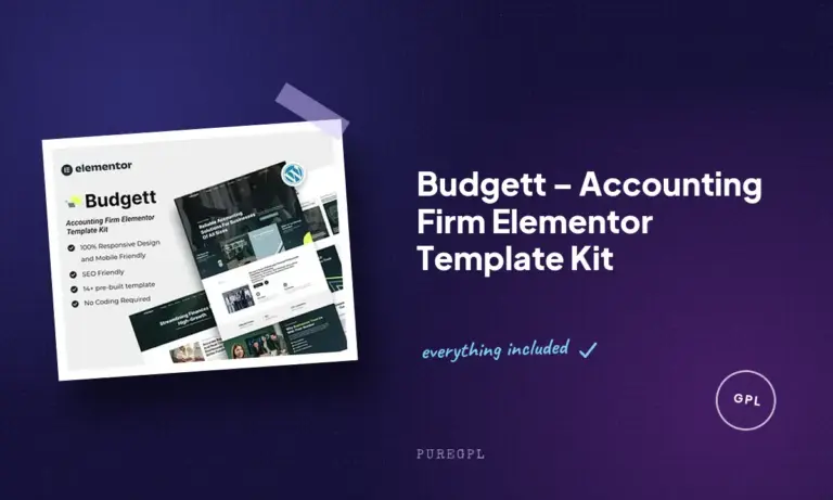 budgett accounting firm elementor template kit