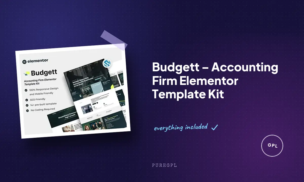 Budgett – Accounting Firm Elementor Template Kit