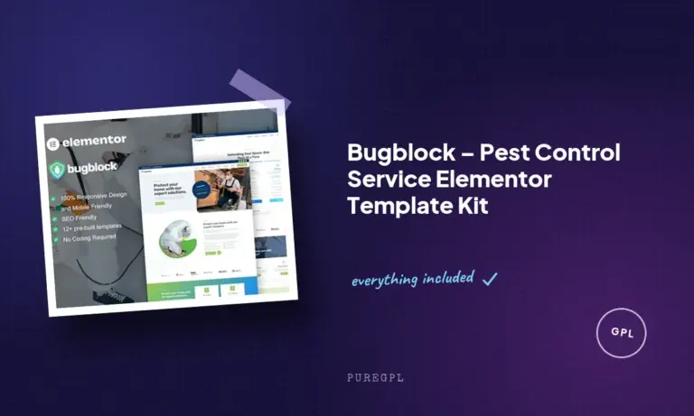 bugblock pest control service elementor template kit