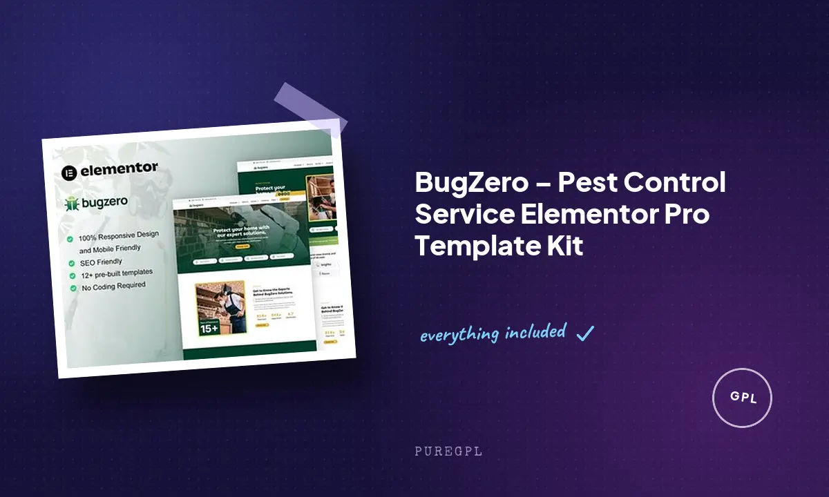 BugZero – Pest Control Service Elementor Pro Template Kit