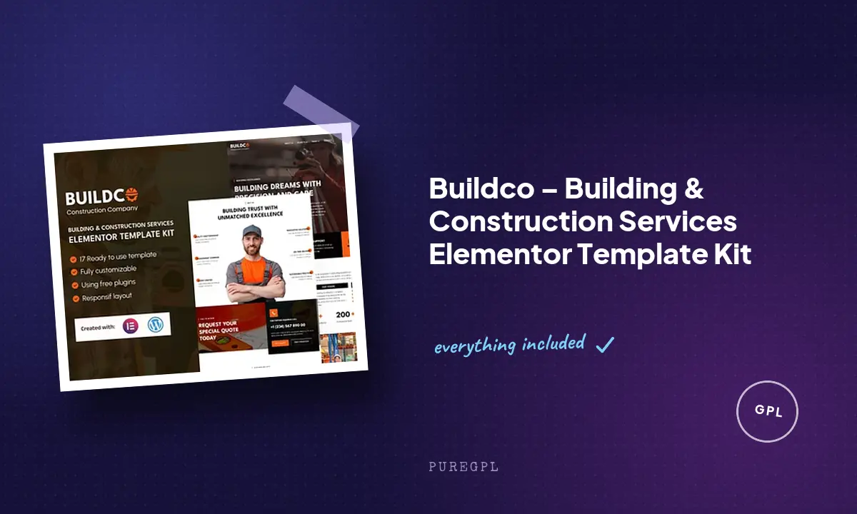 Buildco – Building & Construction Services Elementor Template Kit