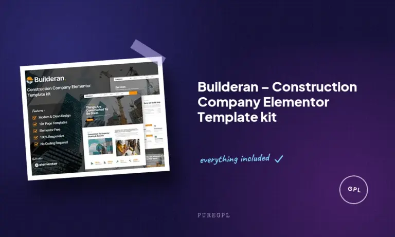 builderan construction company elementor template kit