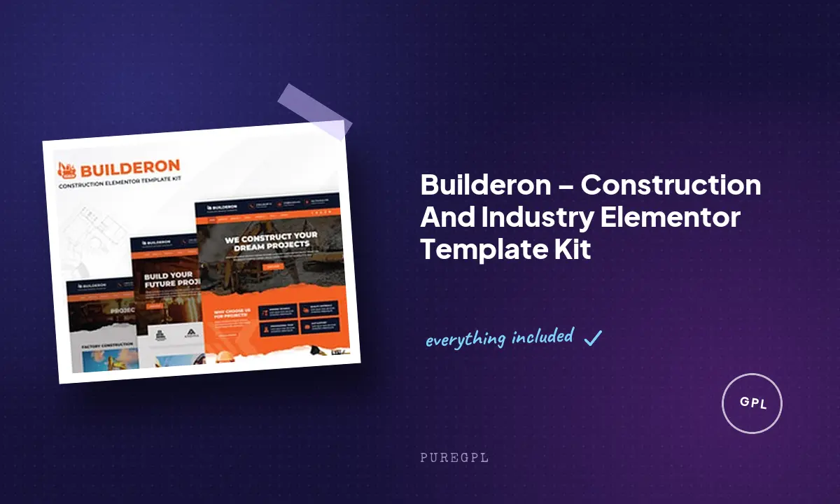 Builderon – Construction And Industry Elementor Template Kit