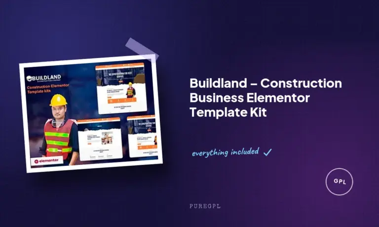 buildland construction business elementor template kit
