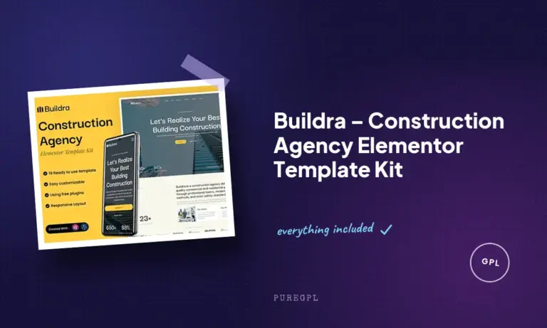 buildra construction agency elementor template kit