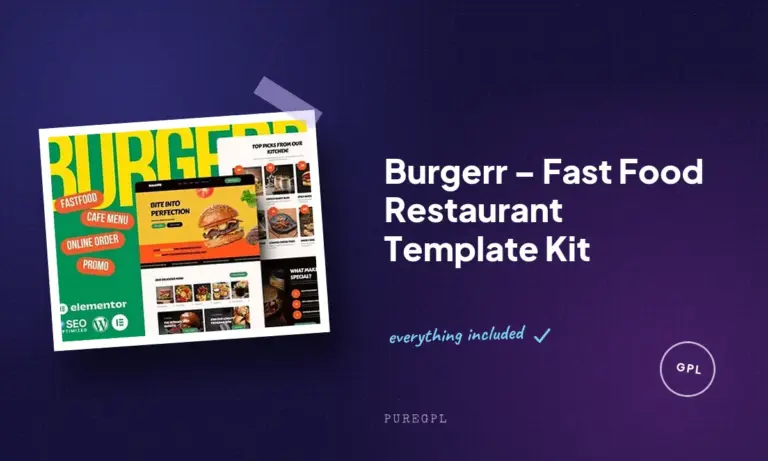 burgerr fast food restaurant template kit