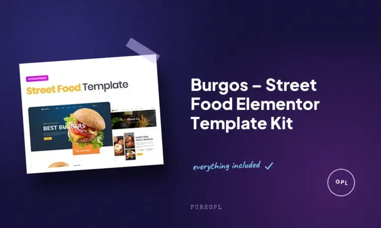 burgos street food elementor template kit
