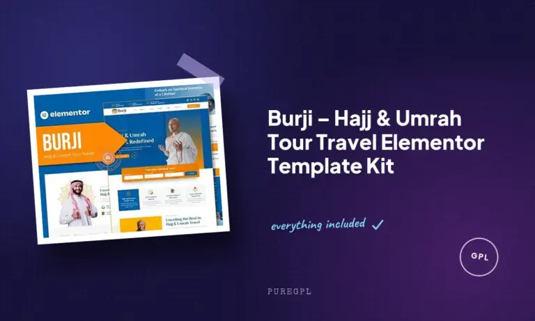 burji hajj umrah tour travel elementor template kit