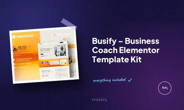 busify business coach elementor template kit
