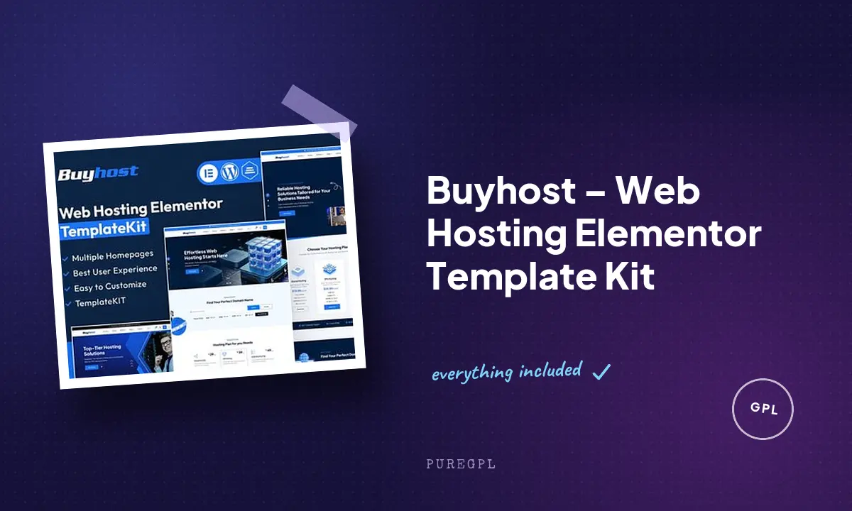 Buyhost – Web Hosting Elementor Template Kit