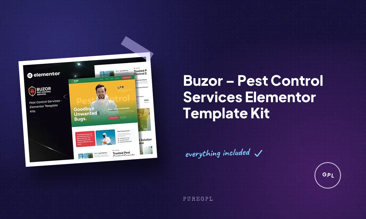 Buzor – Pest Control Services Elementor Template Kit