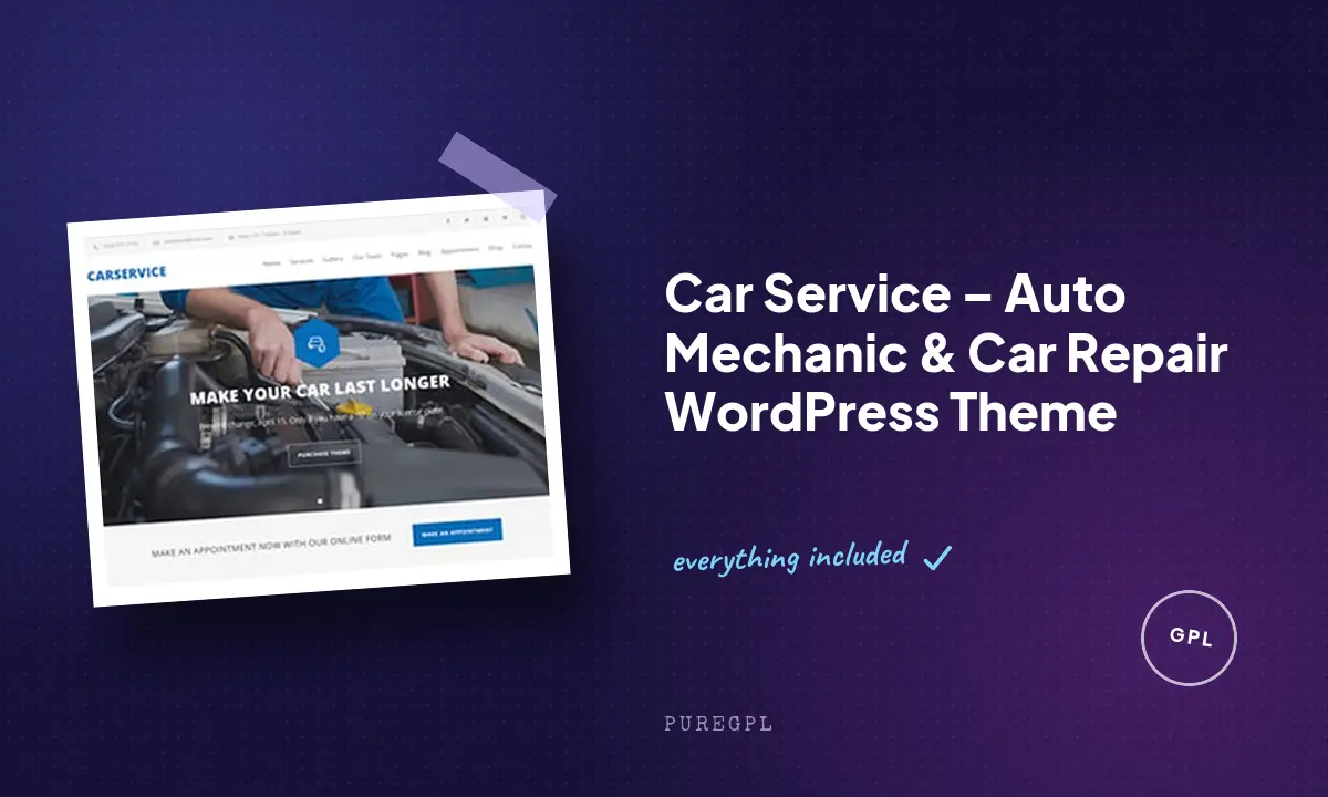 Car Service – Auto Mechanic & Car Repair WordPress Theme