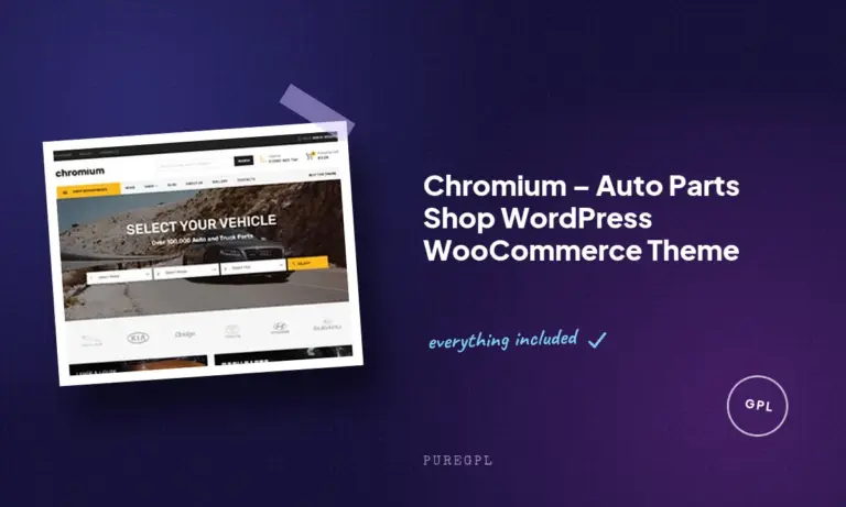 chromium auto parts shop wordpress woocommerce theme