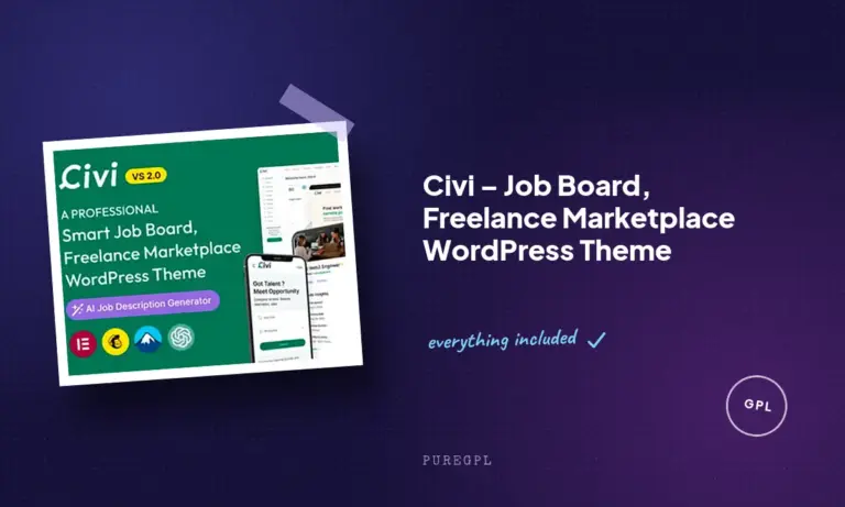 civi job board freelance marketplace wordpress theme