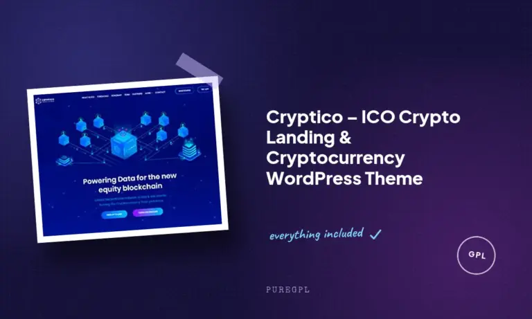 cryptico ico crypto landing cryptocurrency wordpress theme