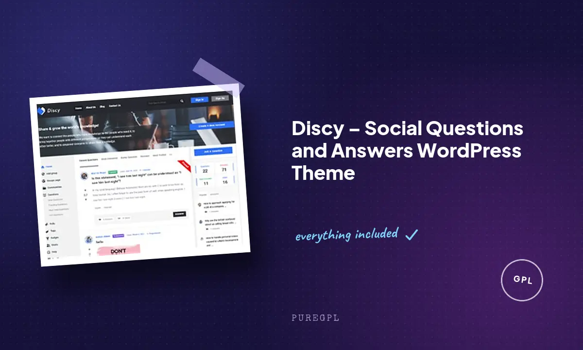 Discy – Social Questions and Answers WordPress Theme