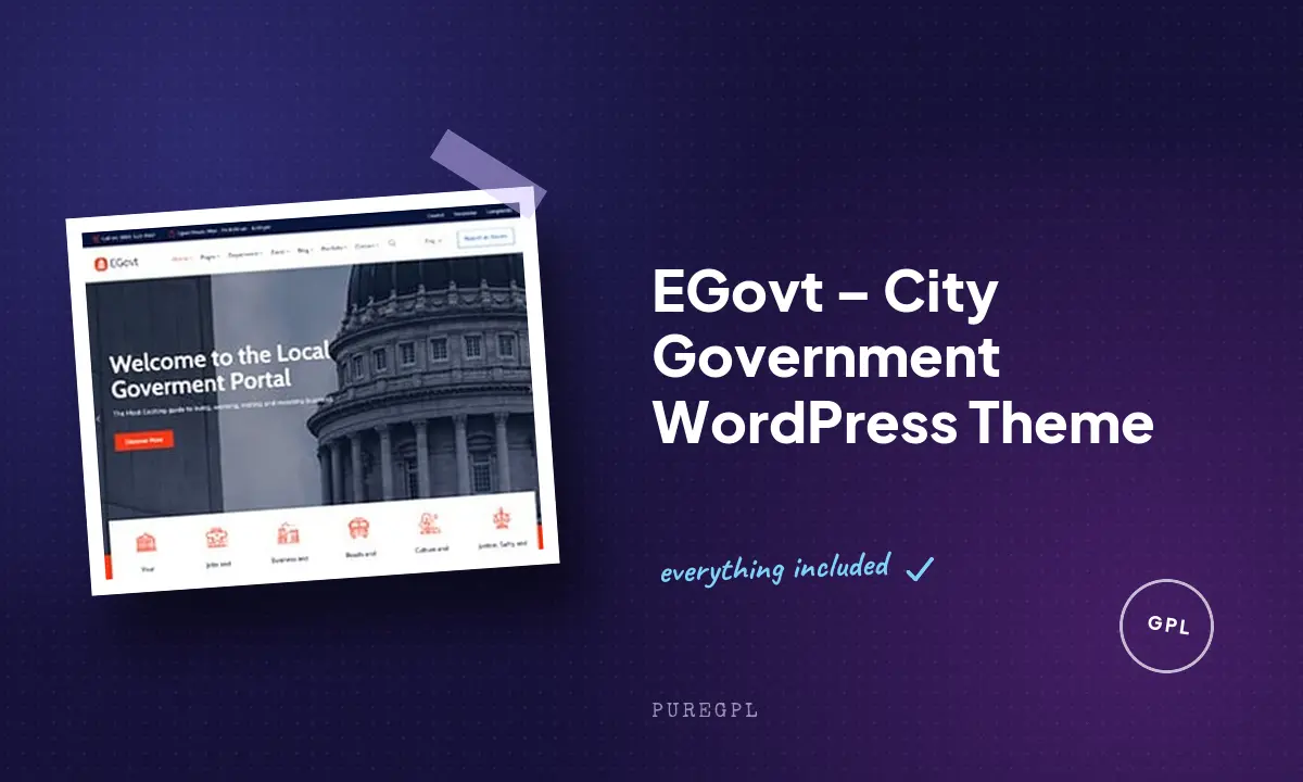 EGovt – City Government WordPress Theme
