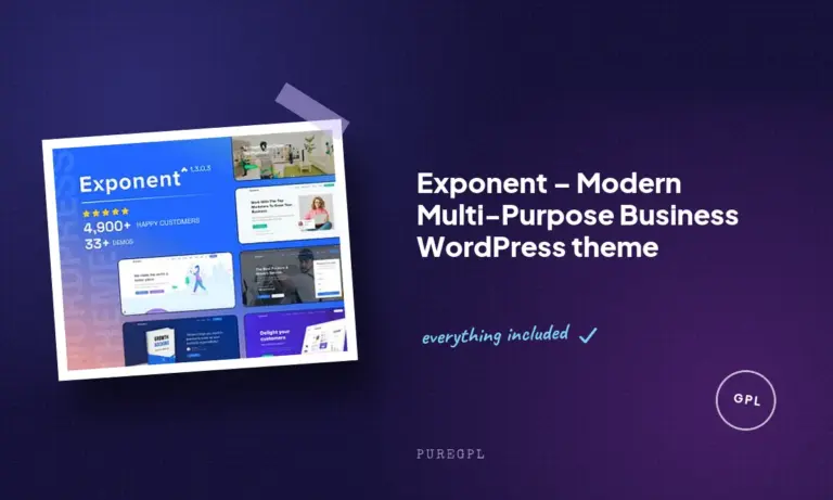 exponent modern multi purpose business wordpress theme