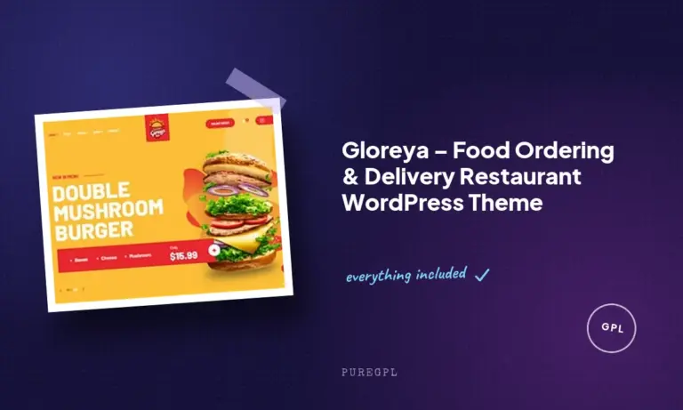 gloreya food ordering delivery restaurant wordpress theme