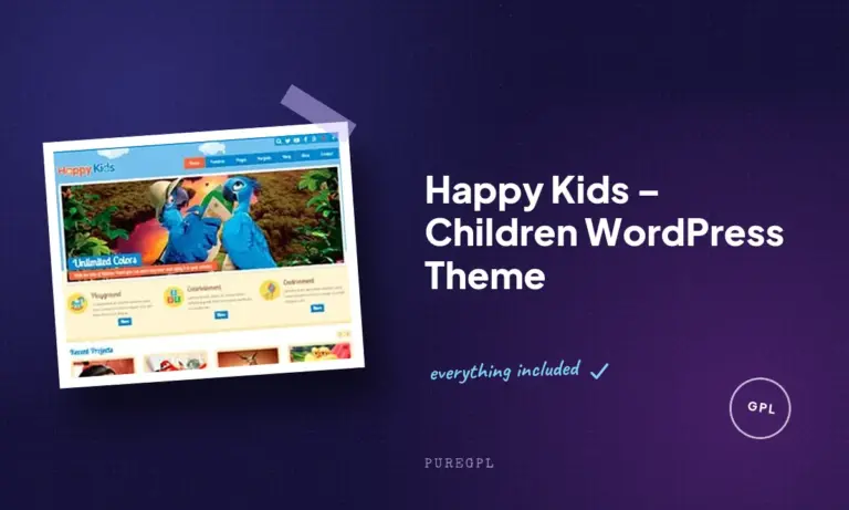 happy kids children wordpress theme