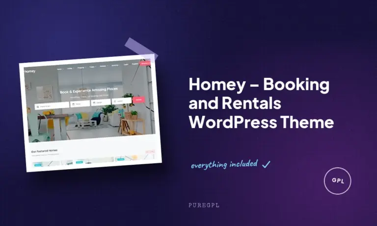 homey booking and rentals wordpress theme