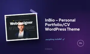 inbio personal portfolio cv wordpress theme