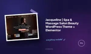 jacqueline spa massage salon beauty wordpress theme elementor