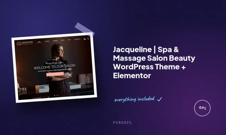 jacqueline spa massage salon beauty wordpress theme elementor