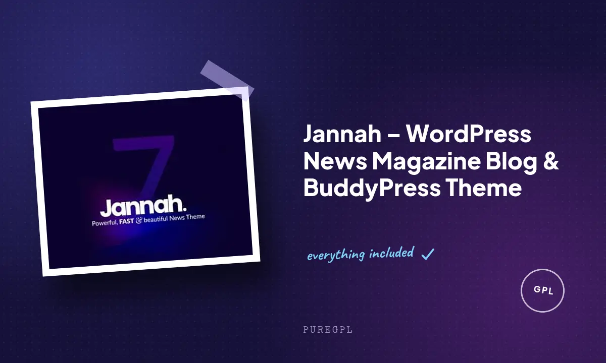 Jannah – WordPress News Magazine Blog & BuddyPress Theme