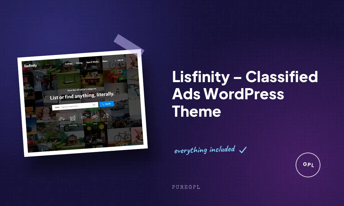Lisfinity – Classified Ads WordPress Theme