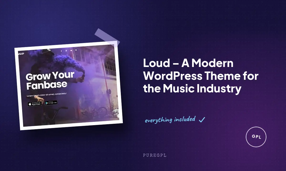 Loud – A Modern WordPress Theme for the Music Industry